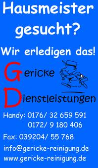 gericke hausmeister gesucht blau