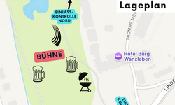 Social Media Kachel Lageplan Plakat Schlager im Park